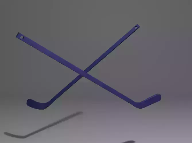 Ice Hockey Player Stick Keychain