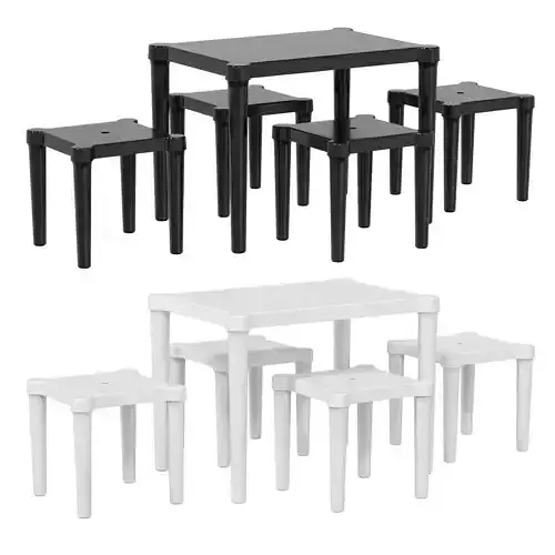 IKEA - UTTER Childrens stool UTTER Childrens table 3D model