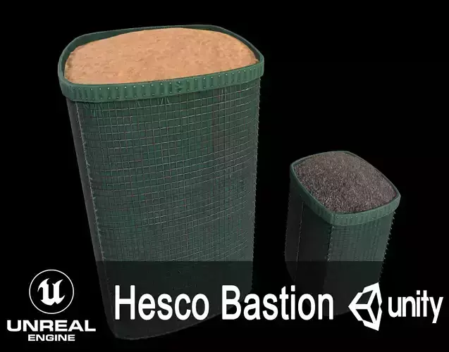 MIL - Hesco Bastion - AAA PBR Game Ready