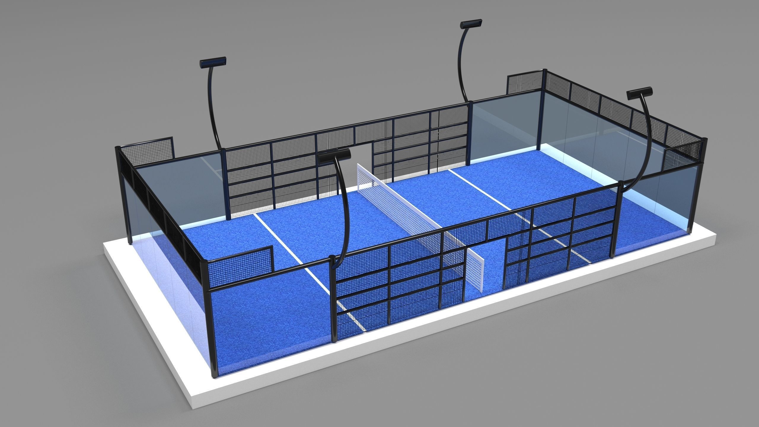 Padel court 3D model_18