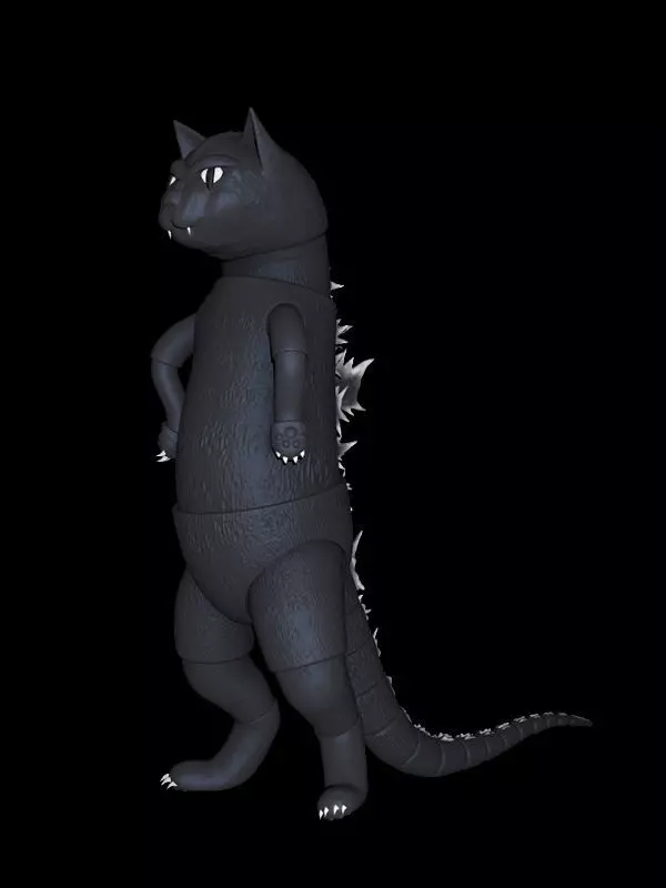 Joker Cat Godzilla 1954 3D print model_0