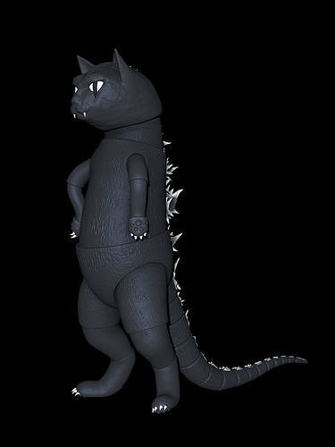 Joker Cat Godzilla 1955 3D print model