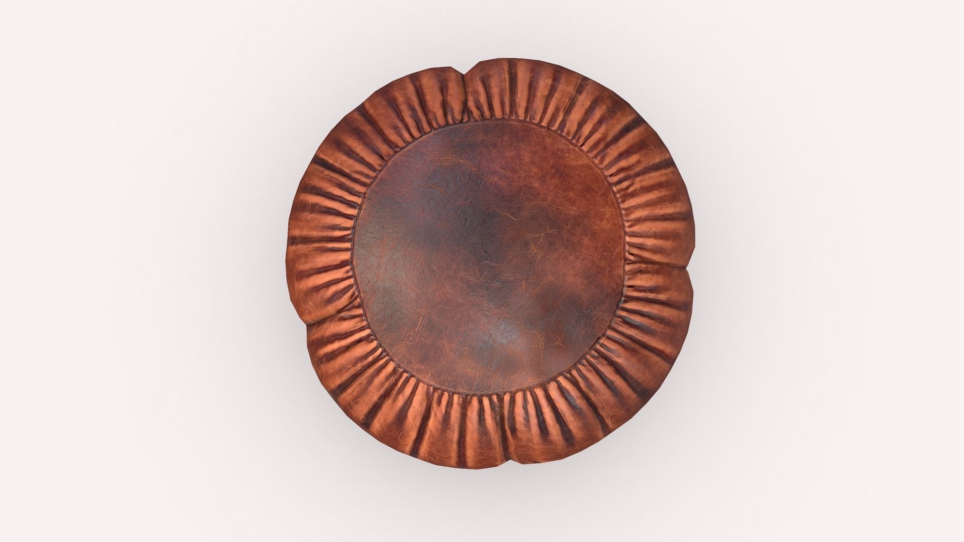 Leather Puff Low-poly 3D model_1