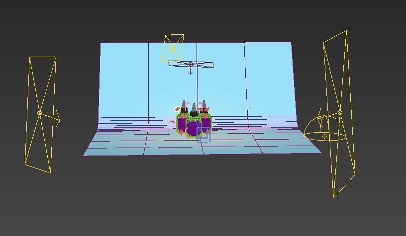 Cosmetic bottle set Low-poly 3D model_4