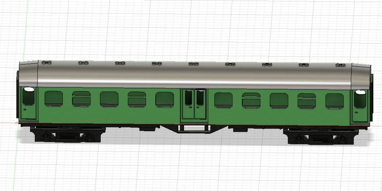 TRAIN CAR DB AB4YGE h0 scale 3D print model_1