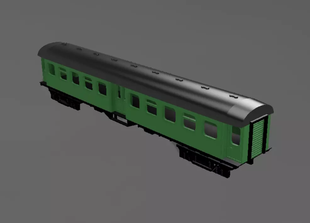 TRAIN CAR DB AB4YGE h0 scale 3D print model_0