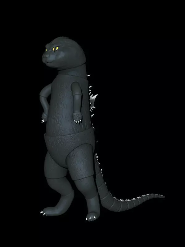 Joker Cat Godzilla 1962 3D print model_0
