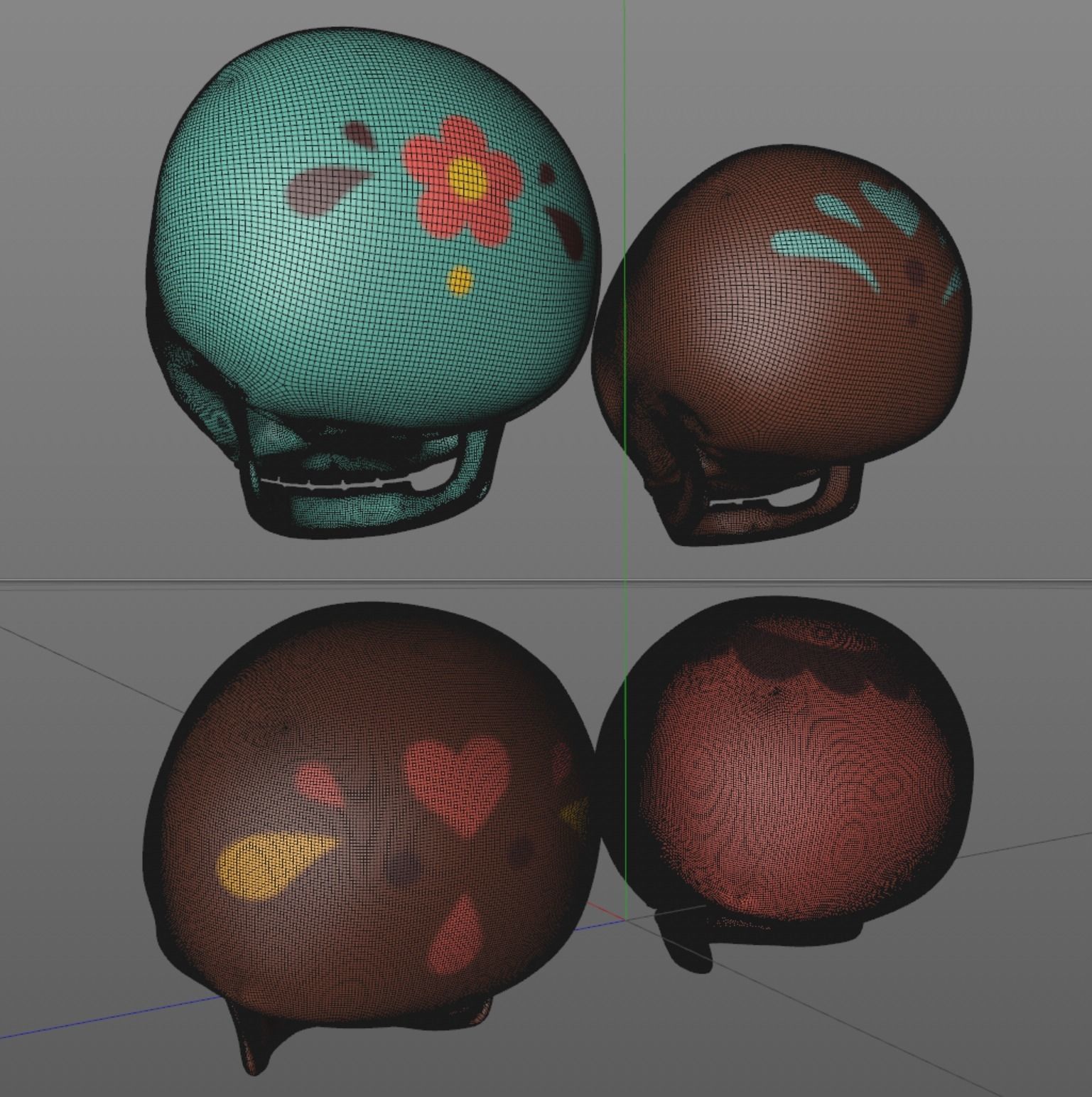 Mexican Sugar Skulls 3D Model CGTrader mexican-sugar-skulls-3d-model-cgtrader