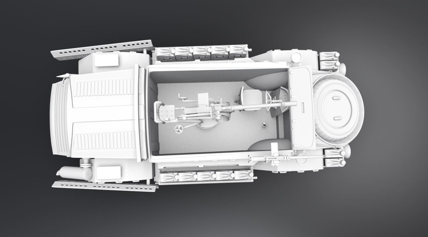 Fiat AS42 scale model 3D print model_3