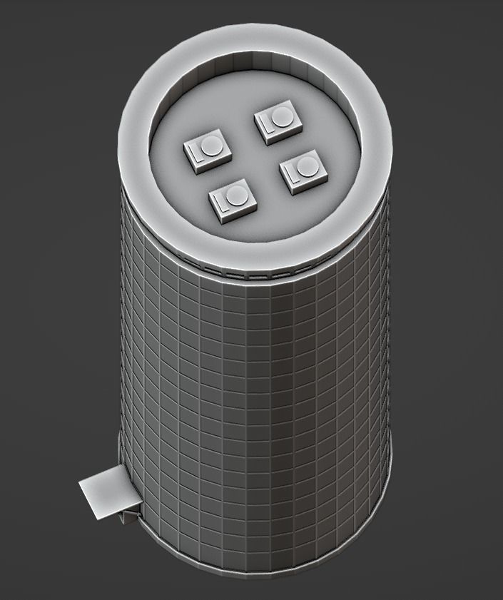 Skyscraper 01 Low-poly 3D model_5