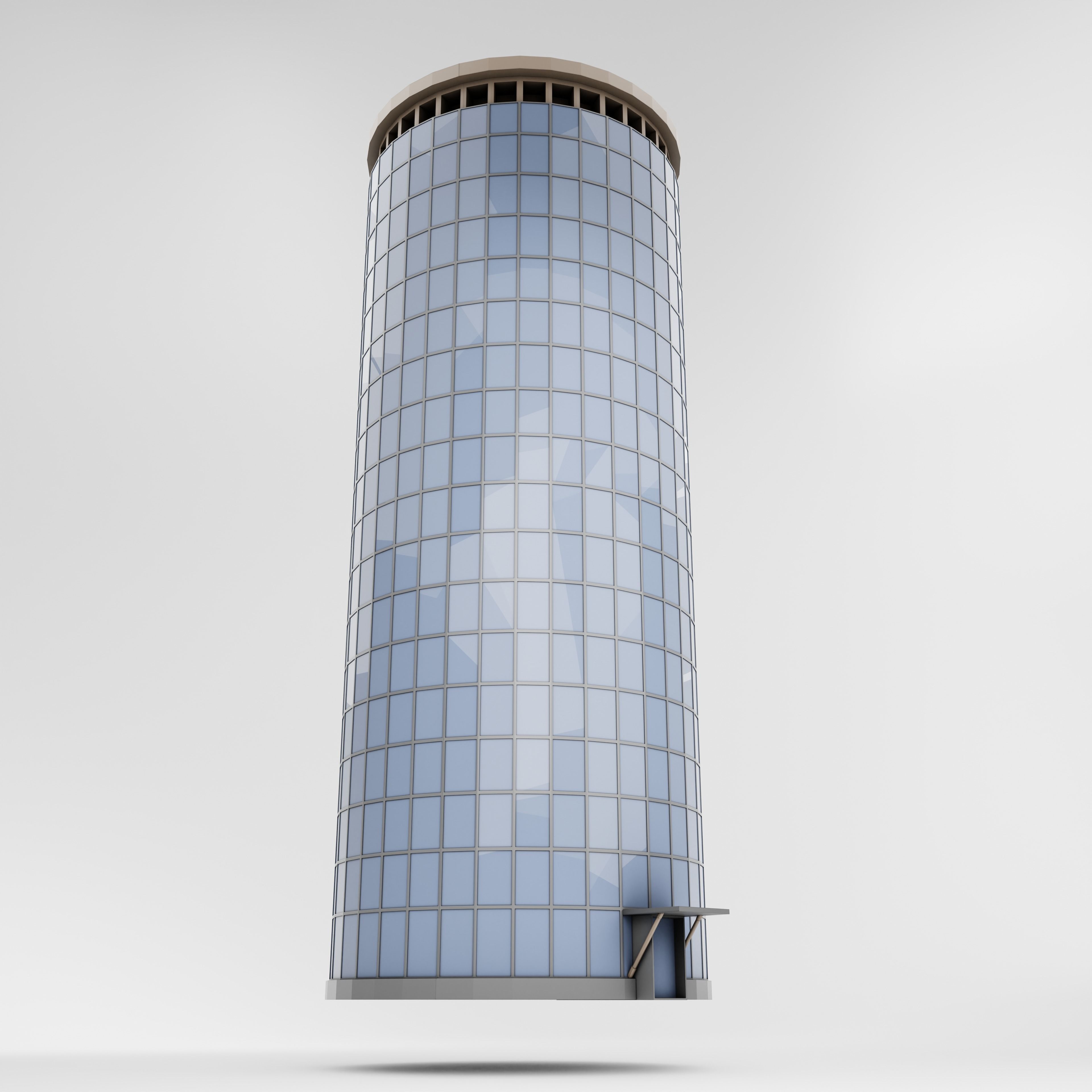 Skyscraper 01 Low-poly 3D model_2