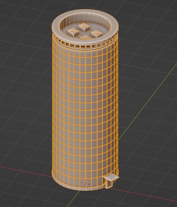 Skyscraper 01 Low-poly 3D model_6