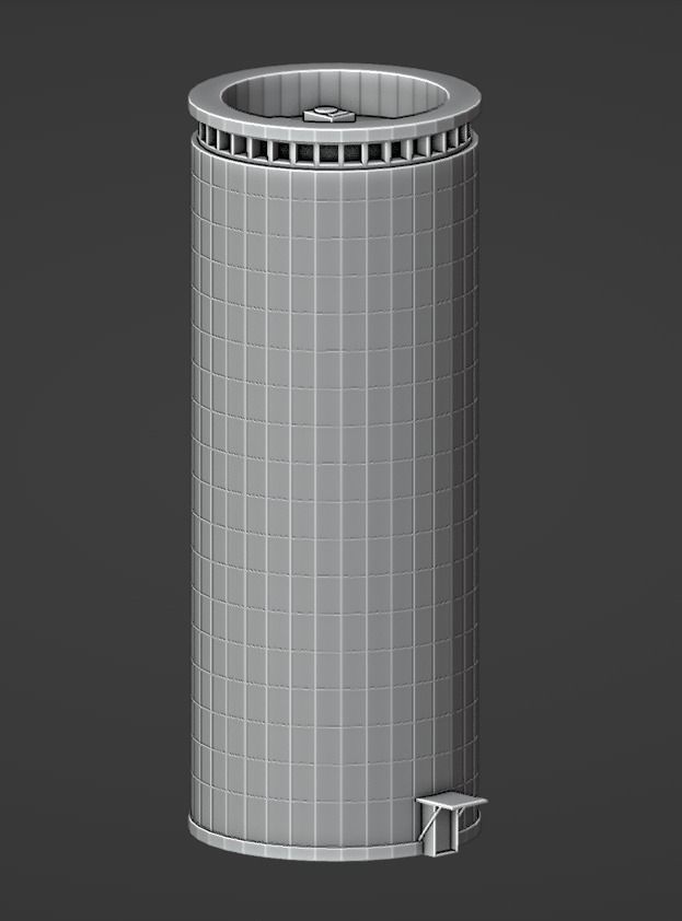 Skyscraper 01 Low-poly 3D model_4