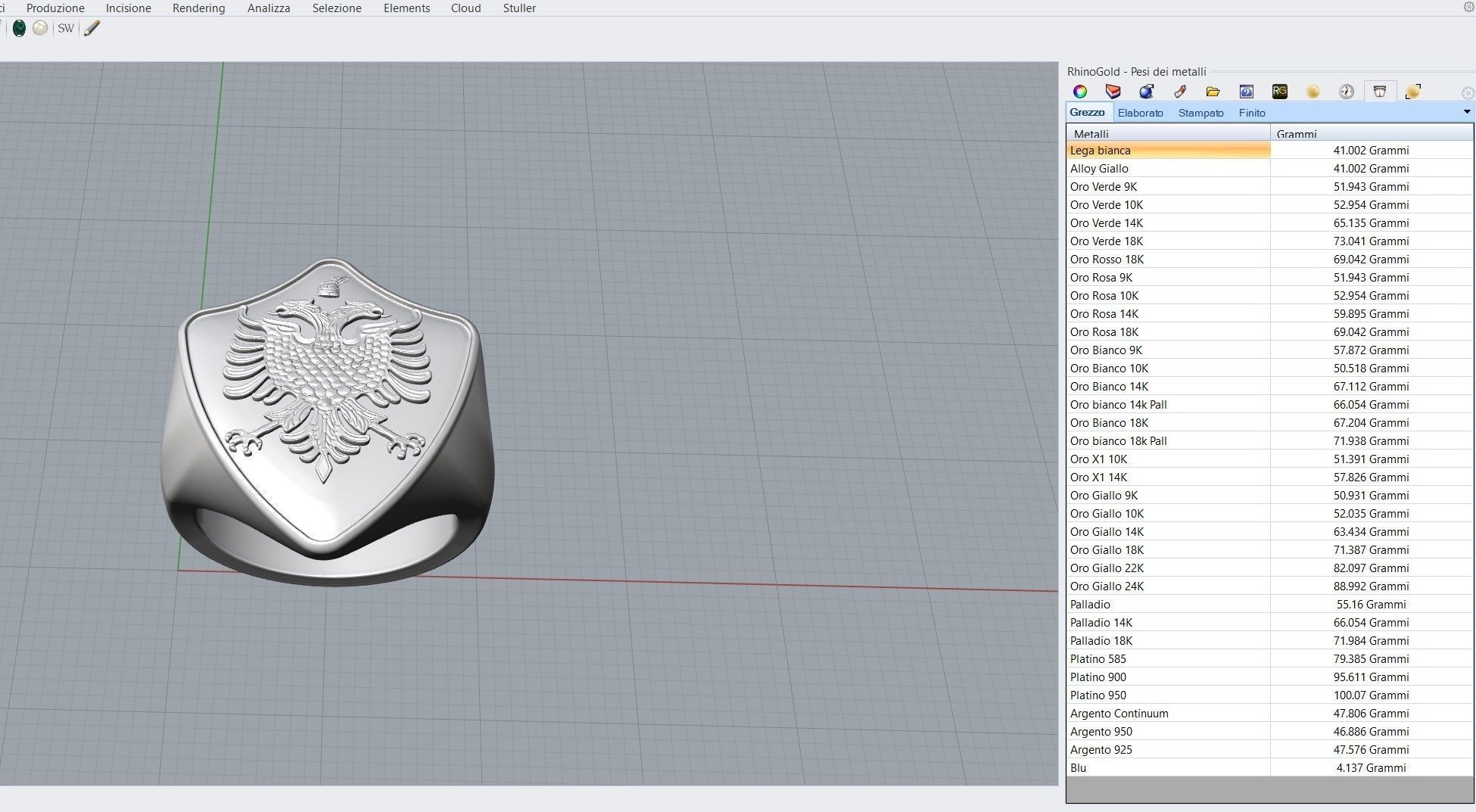 Ring with Albania Eagle 3D print model_11