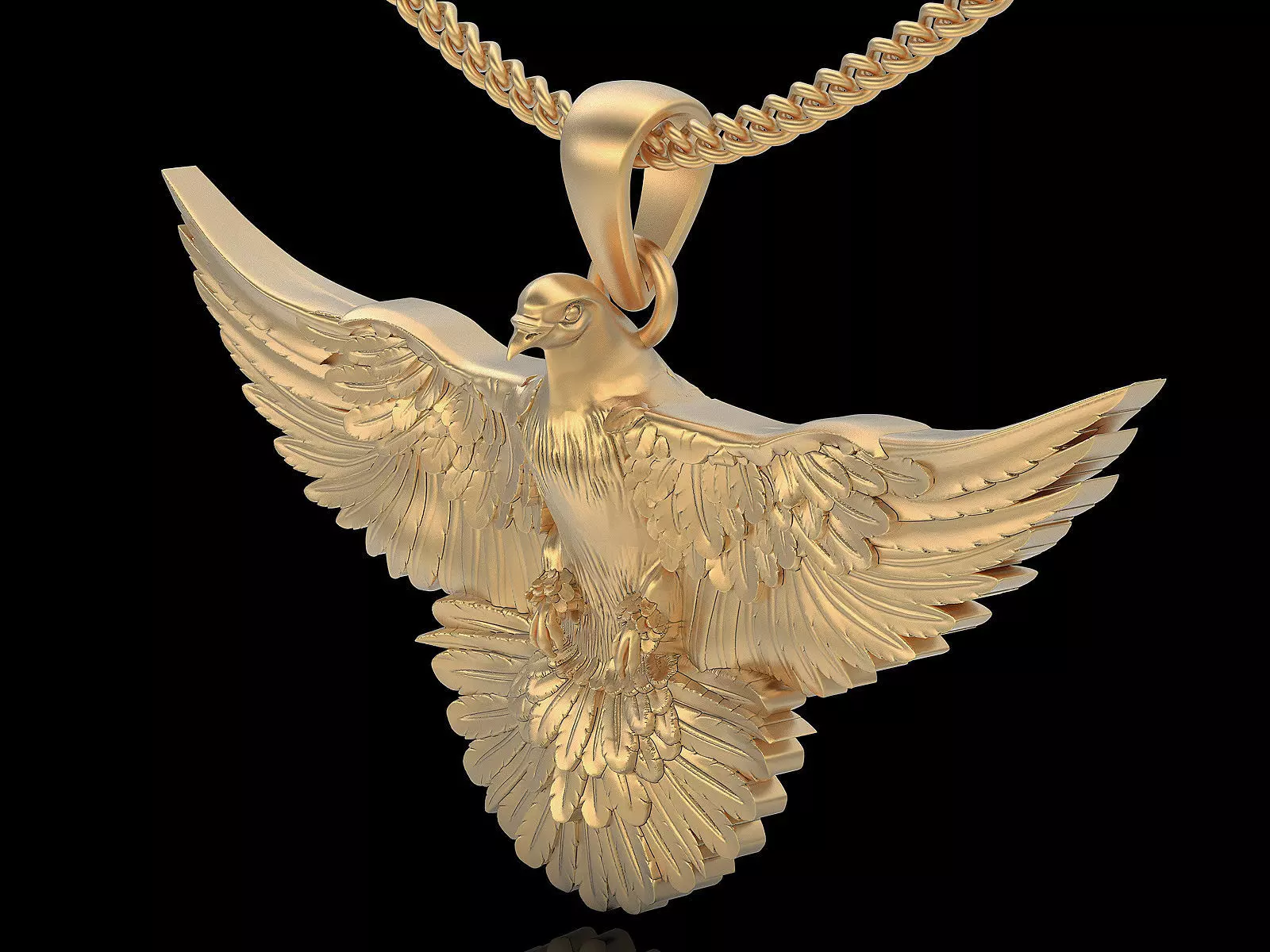 pigeon pendant silver gold printable jewelry 3D model 3D print model