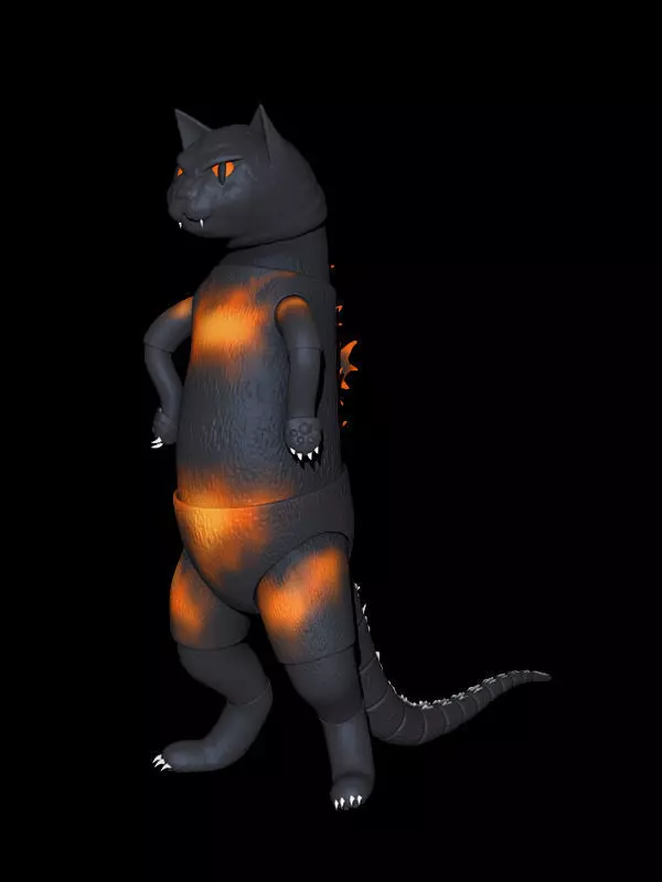 Joker Cat Godzilla 1995 3D print model_0