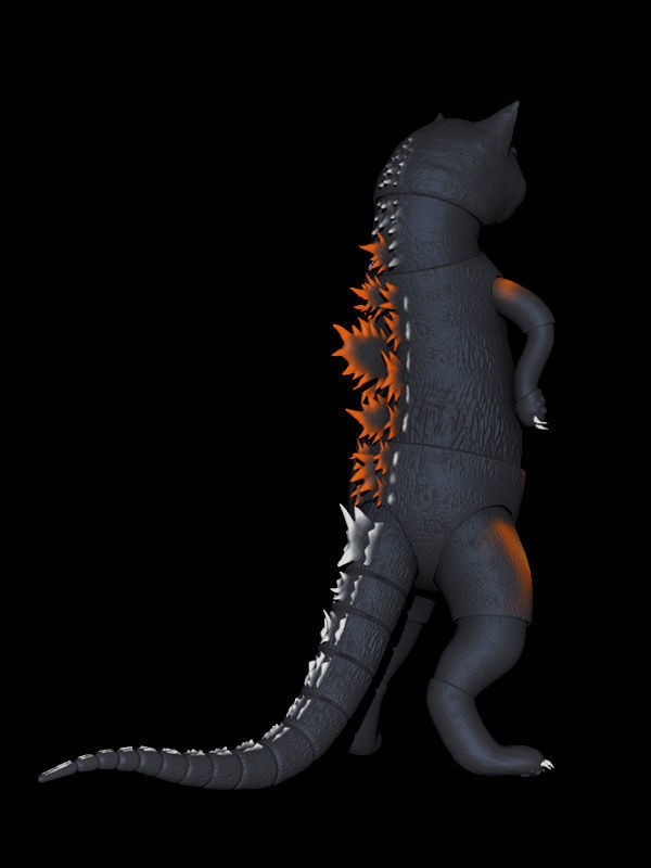 Joker Cat Godzilla 1995 3D print model_1