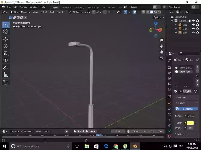 Low Poly Street Light Sale Low-poly 3D model