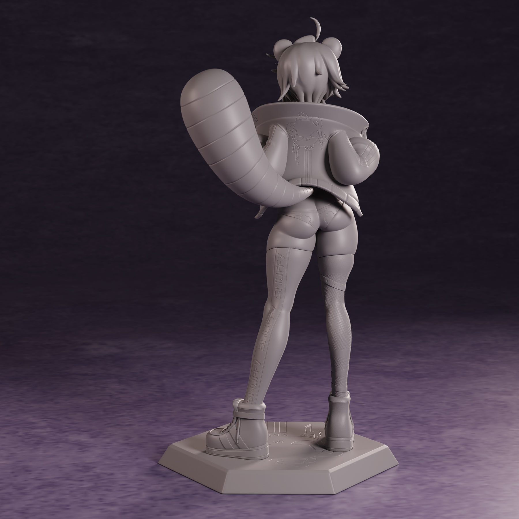 Snuffy Vtuber Figure 3D print model_6