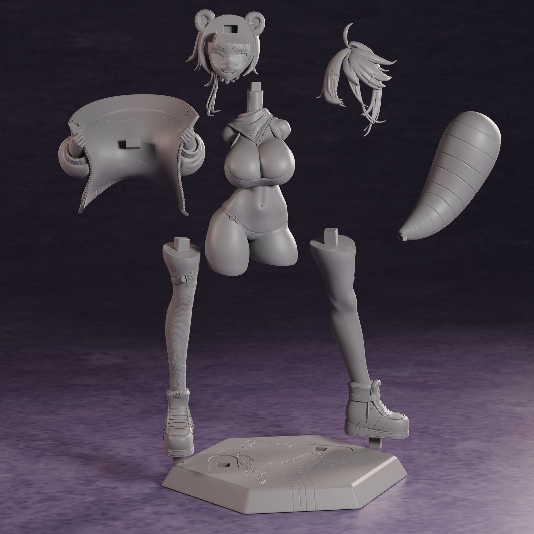 Snuffy Vtuber Figure 3D print model_10