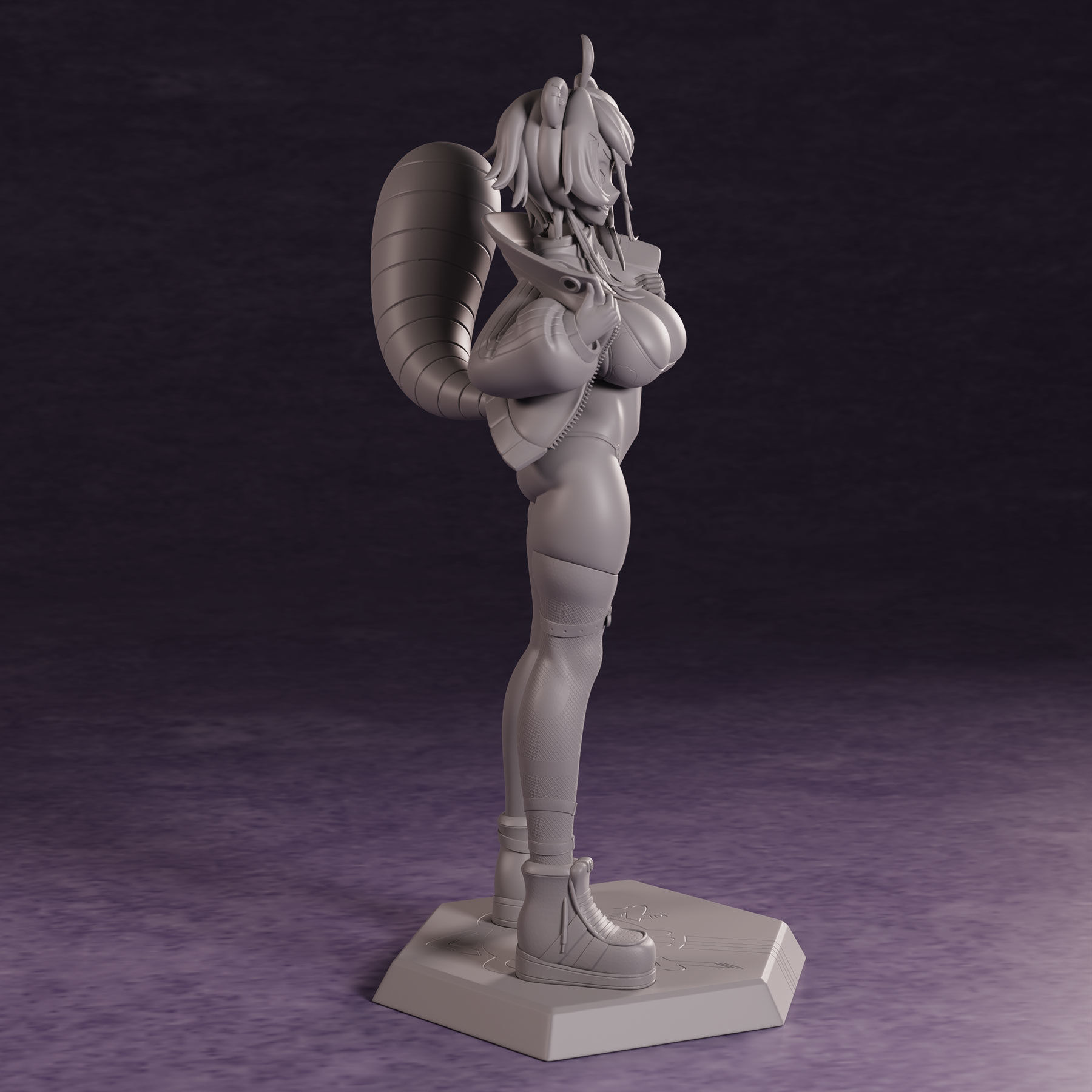 Snuffy Vtuber Figure 3D print model_4
