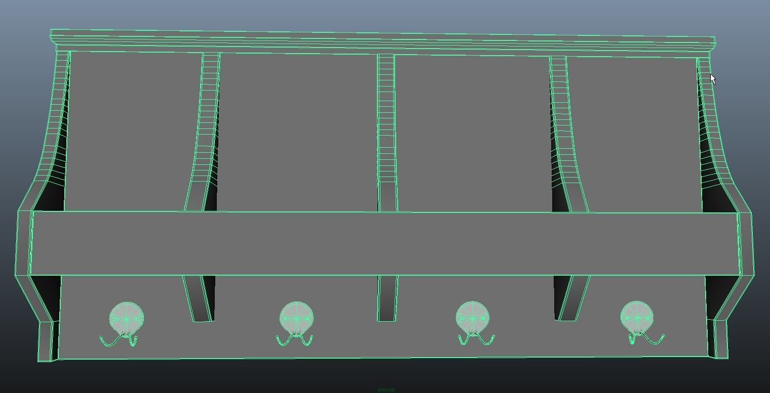 KEY HOLDER Low-poly 3D model_1