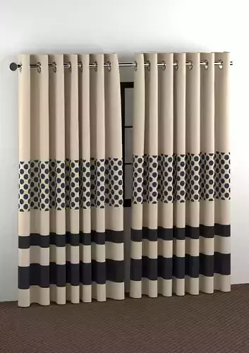 Curtain pair of curtains with stripes