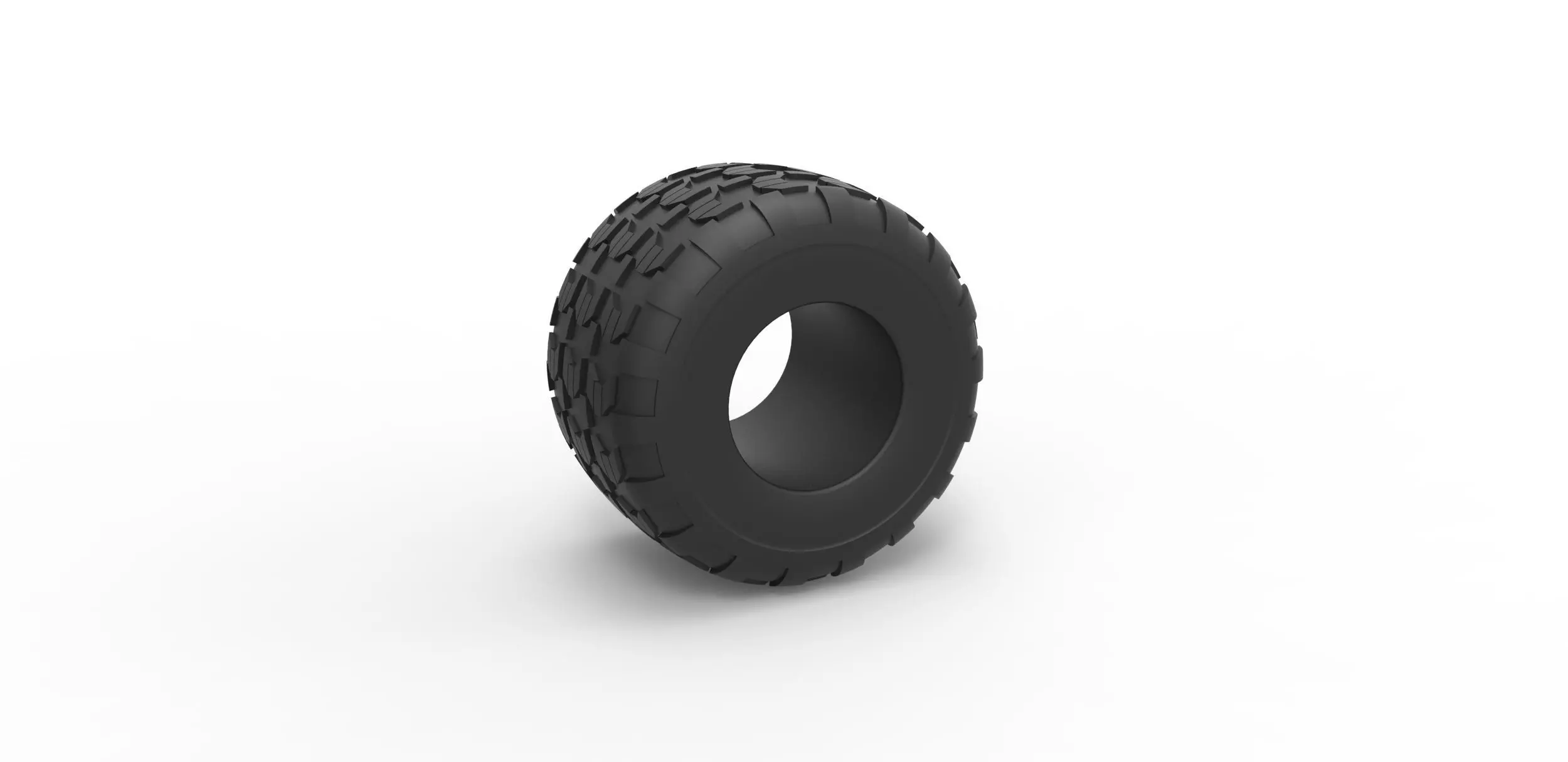 Monster Jam tire 6 Scale 1 to 25 3D print model_0