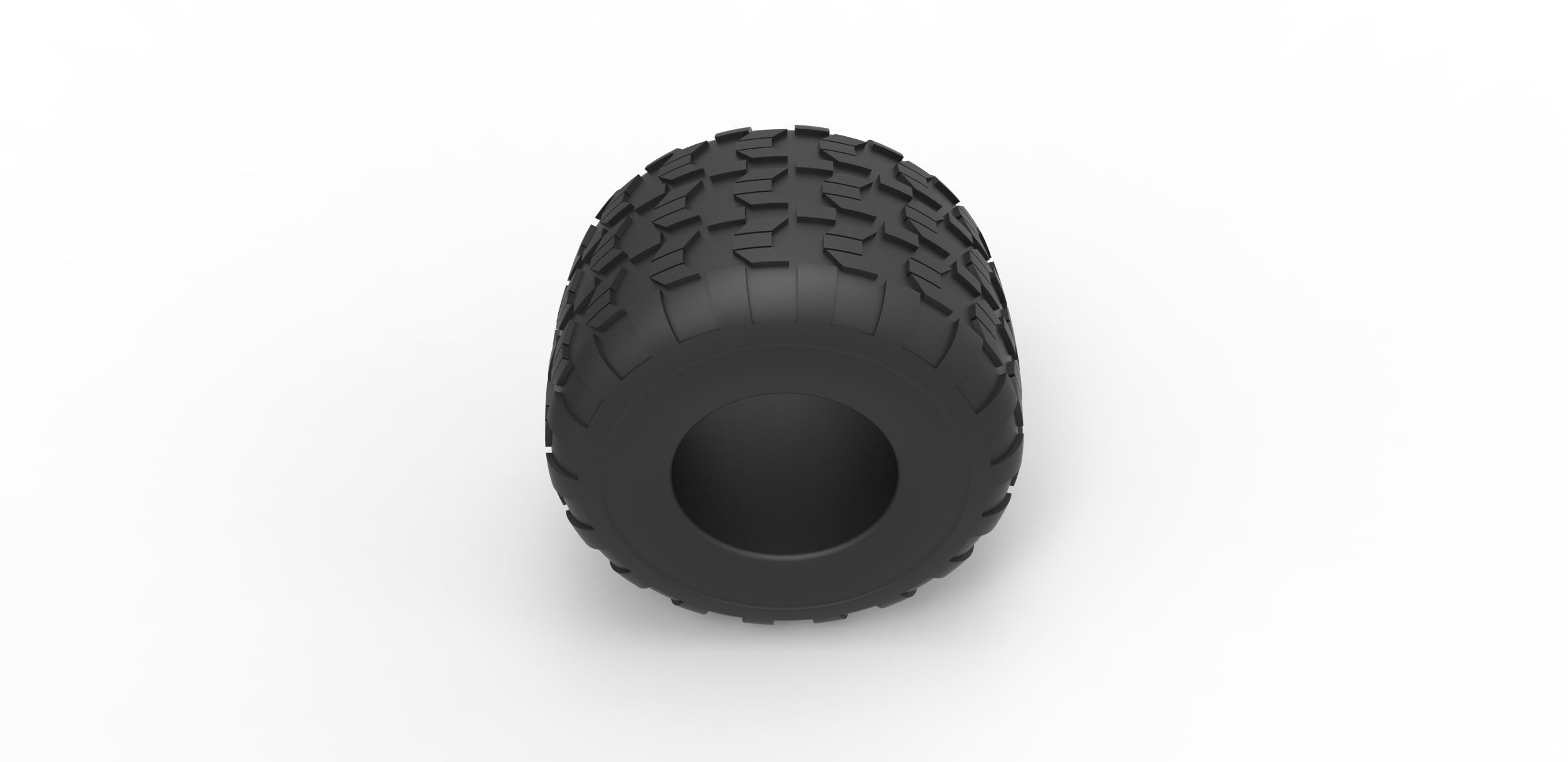 Monster Jam tire 6 Scale 1 to 25 3D print model_5