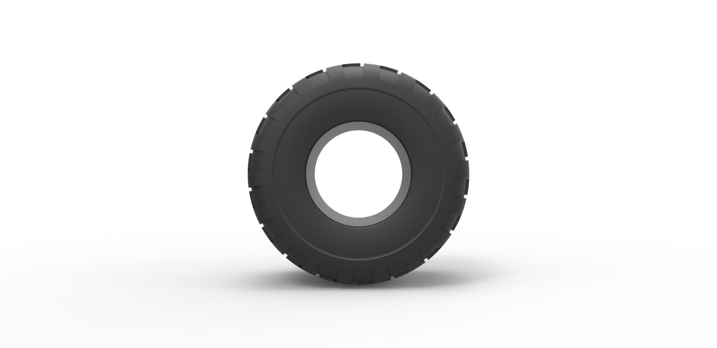 Monster Jam tire 6 Scale 1 to 25 3D print model_4