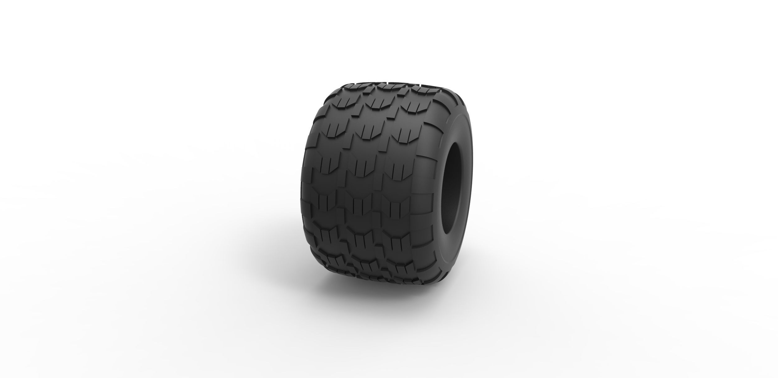 Monster Jam tire 6 Scale 1 to 25 3D print model_2