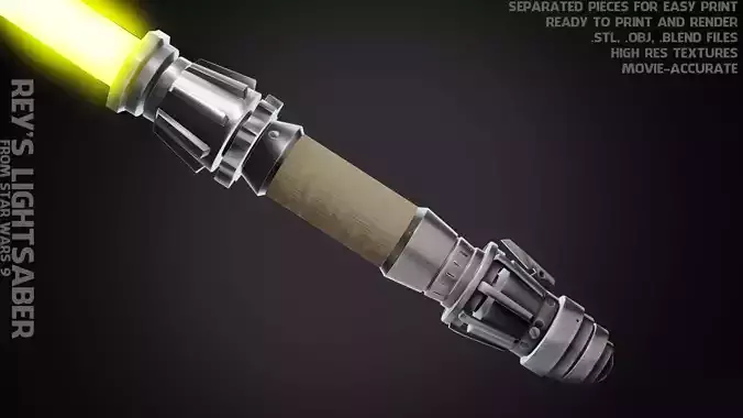 Rey LightSaber for Cosplay 3D print model
