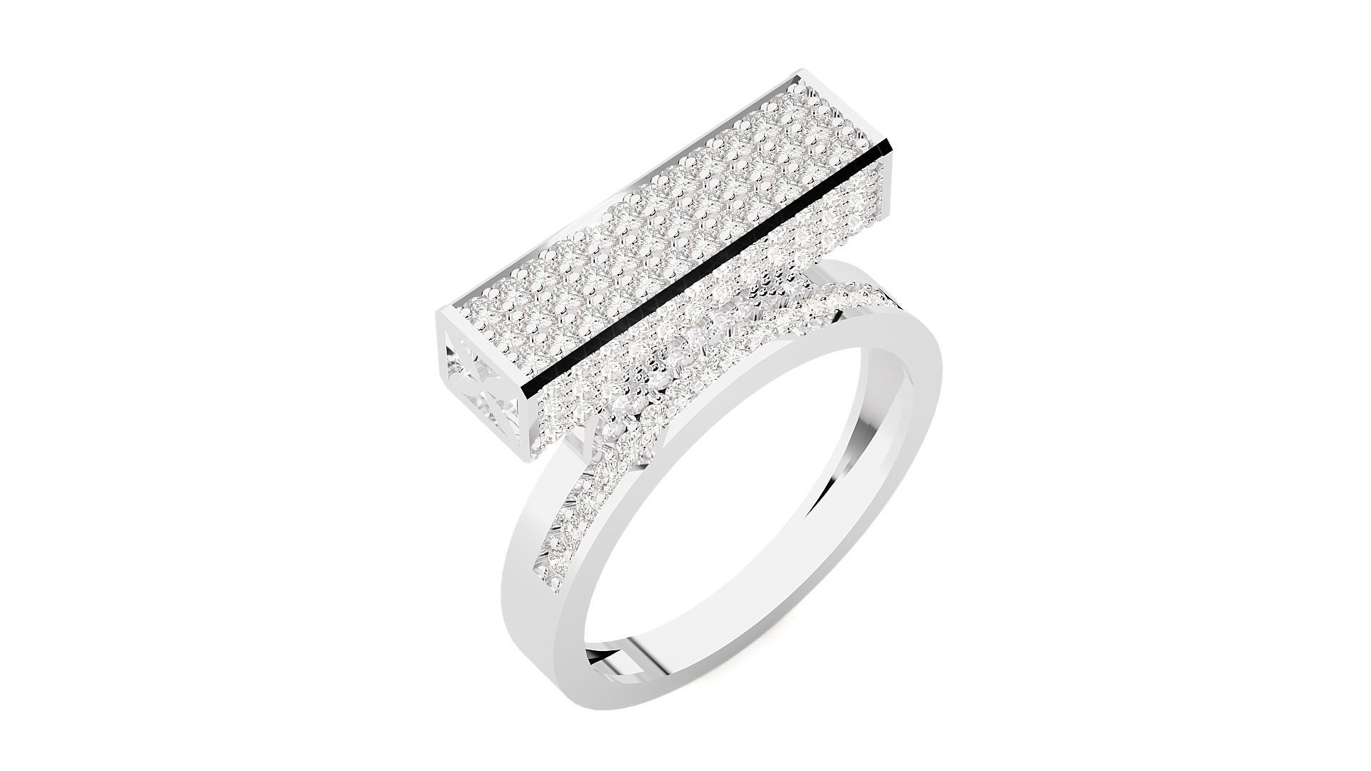 High Jewelry Cocktail Ring 3dm stl renders details 3D print model_16