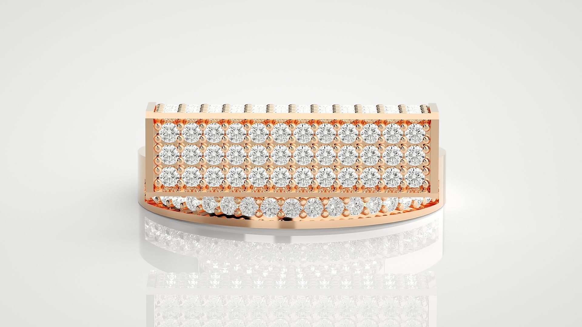 High Jewelry Cocktail Ring 3dm stl renders details 3D print model_3