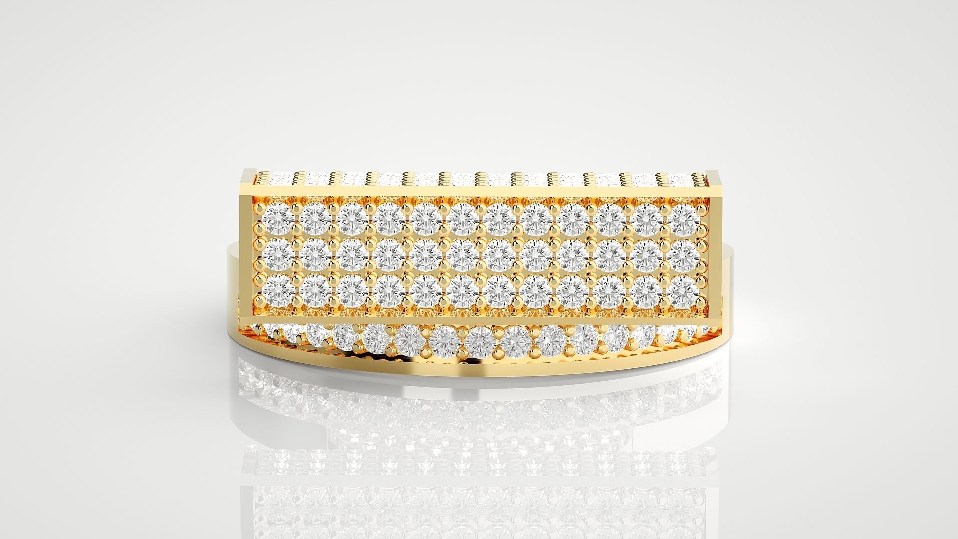 High Jewelry Cocktail Ring 3dm stl renders details 3D print model_25