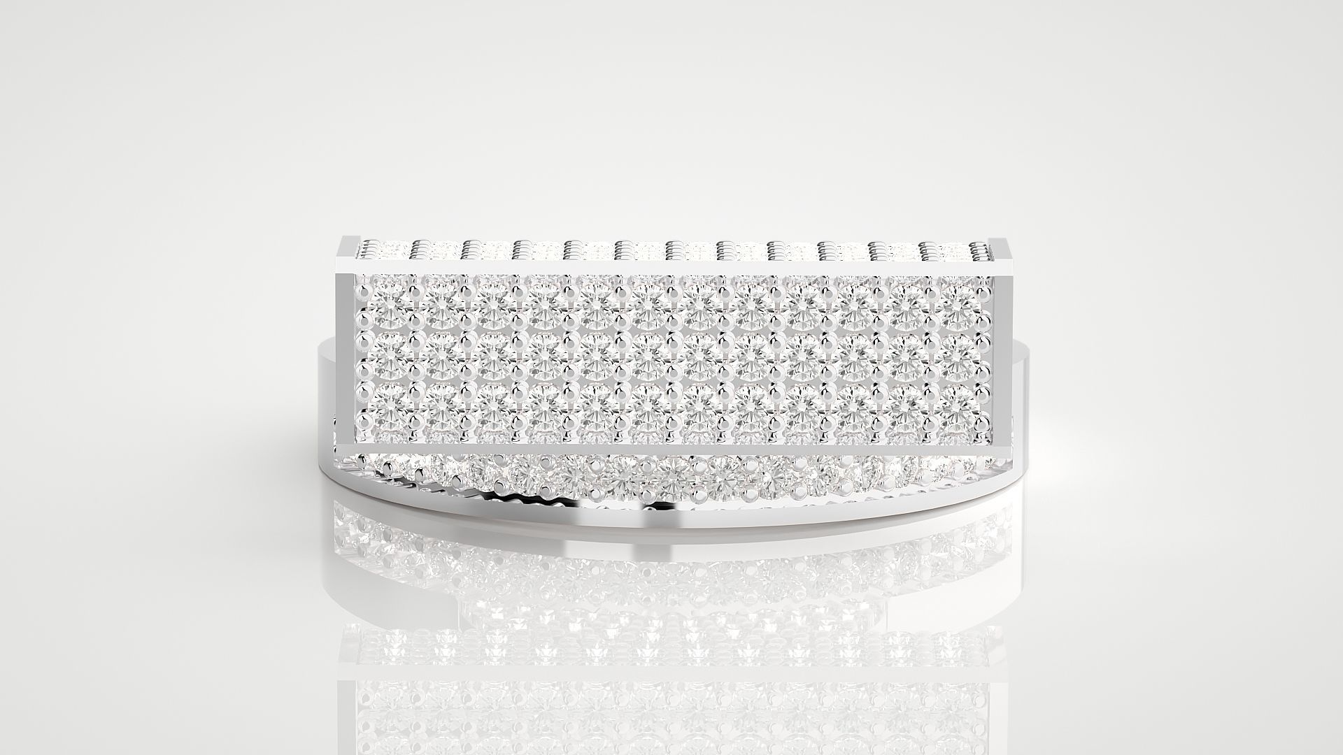 High Jewelry Cocktail Ring 3dm stl renders details 3D print model_13