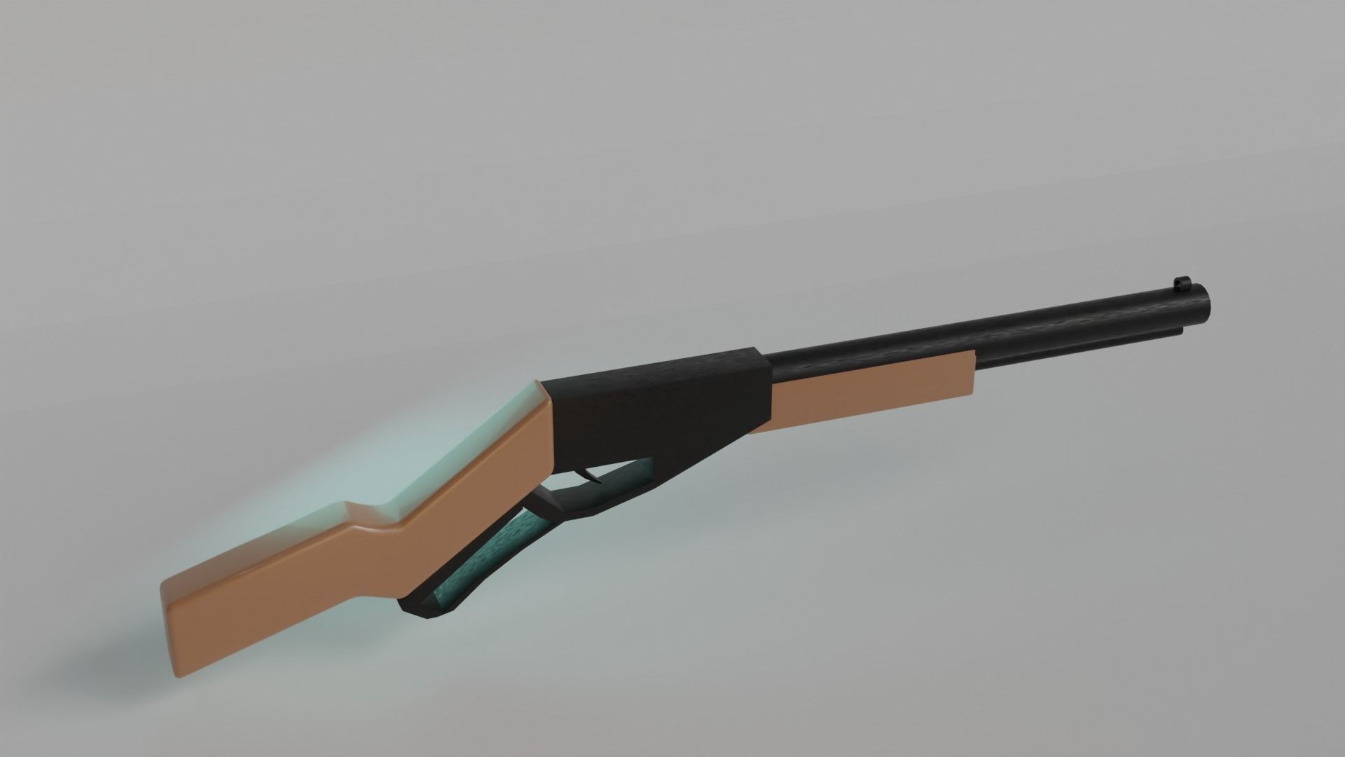 low poly game ready rifle gun Low-poly 3D model_2