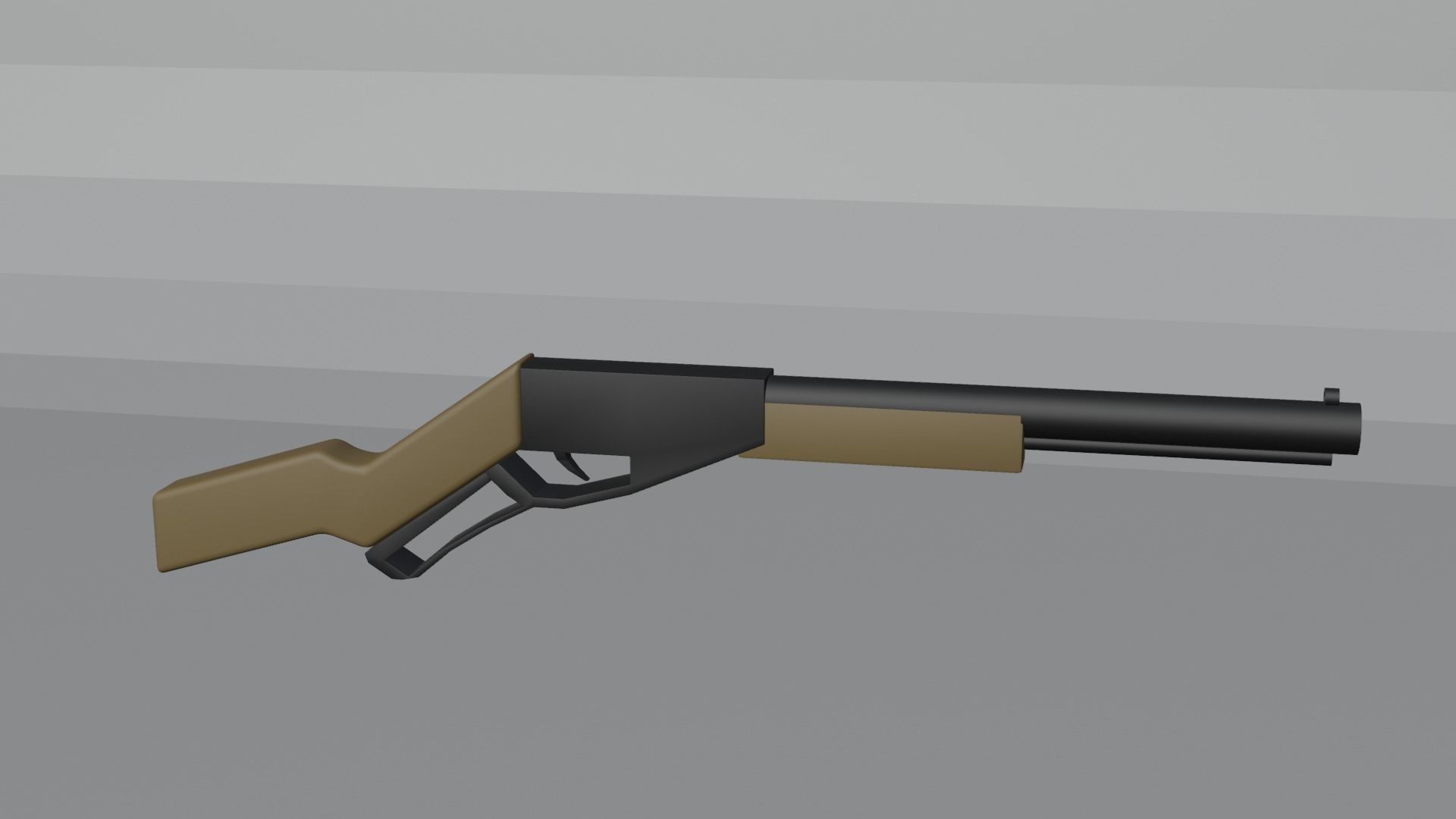 low poly game ready rifle gun Low-poly 3D model_5