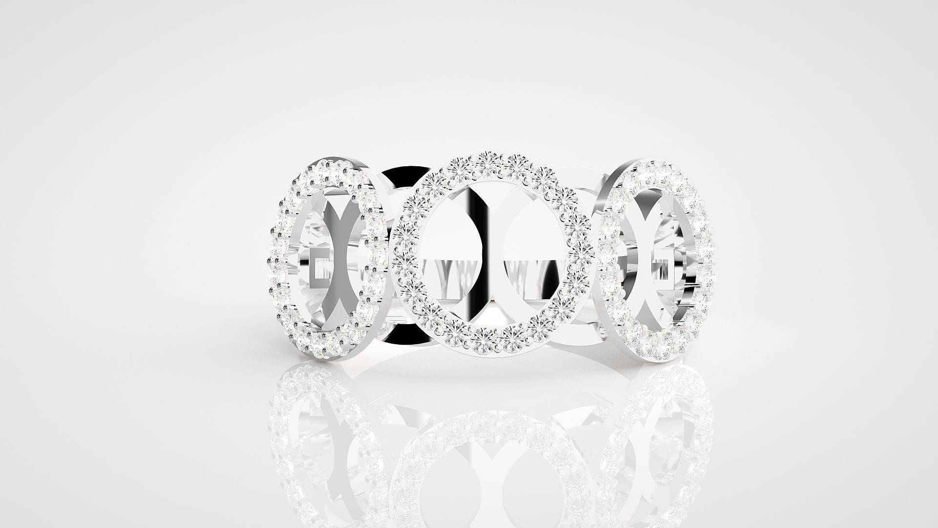 Marvel Dr Strange Overlapping circles High Jewelry Cocktail Ring 3D print model_14