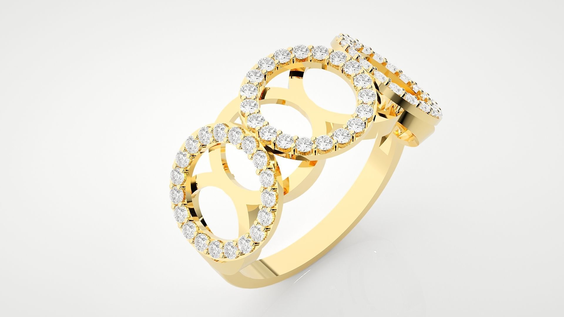 Marvel Dr Strange Overlapping circles High Jewelry Cocktail Ring 3D print model_30