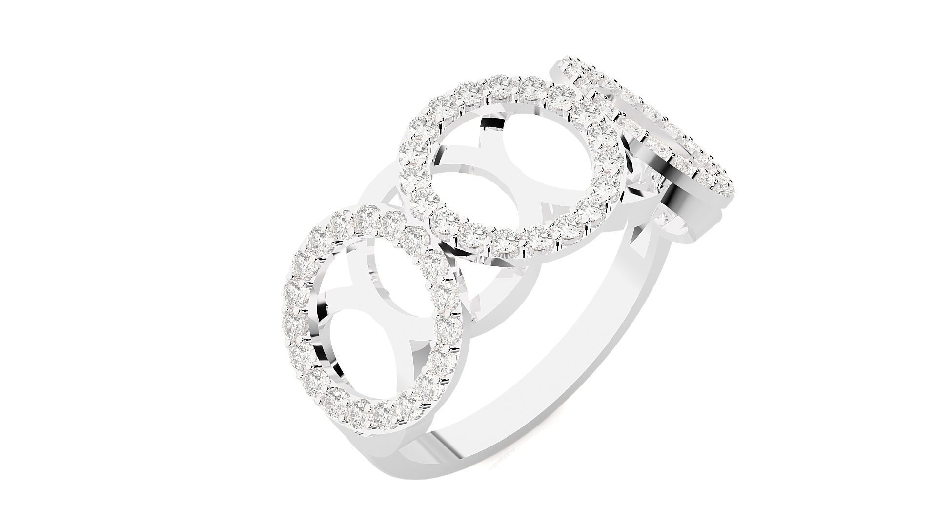 Marvel Dr Strange Overlapping circles High Jewelry Cocktail Ring 3D print model_17