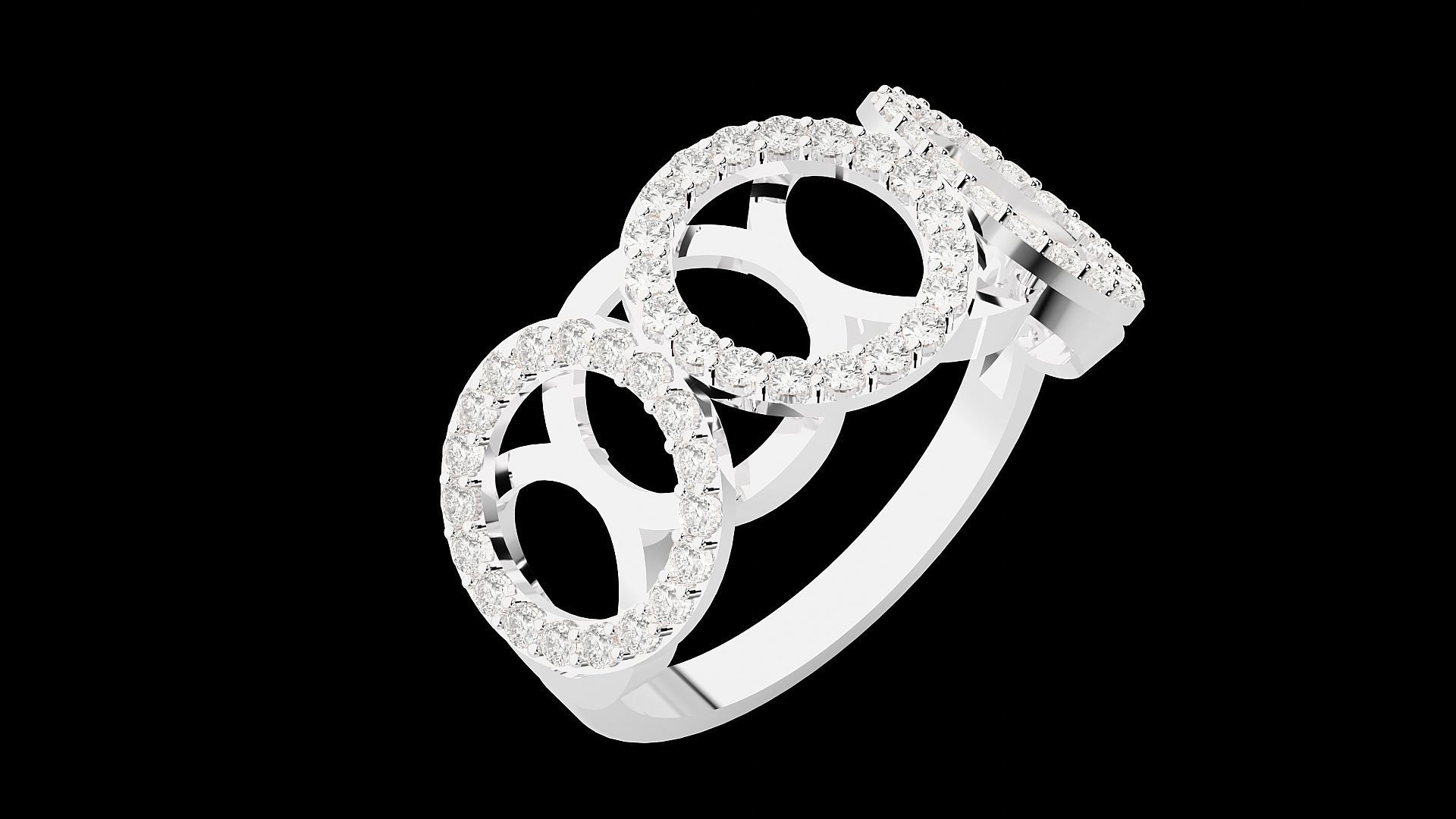 Marvel Dr Strange Overlapping circles High Jewelry Cocktail Ring 3D print model_23