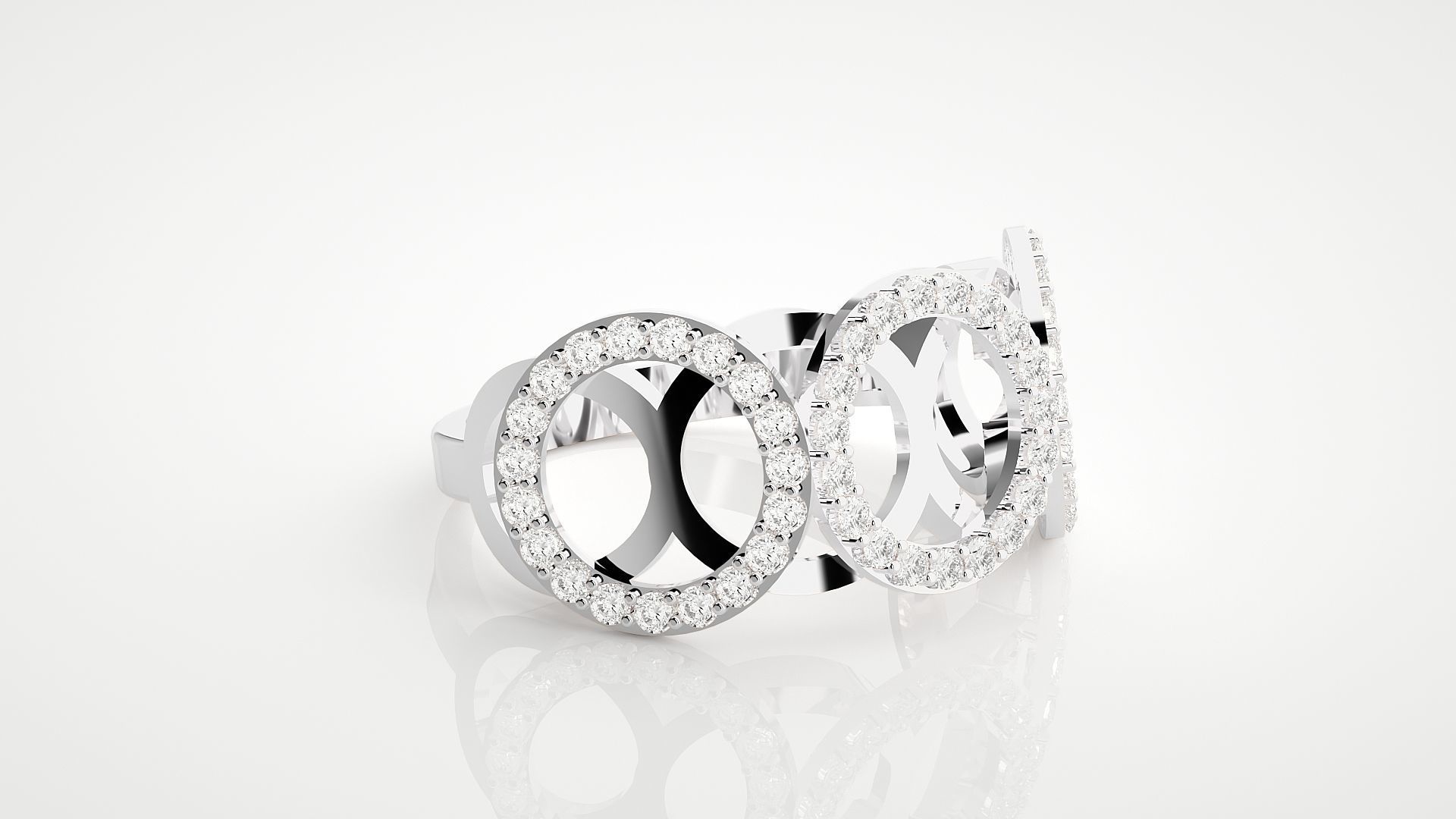 Marvel Dr Strange Overlapping circles High Jewelry Cocktail Ring 3D print model_16