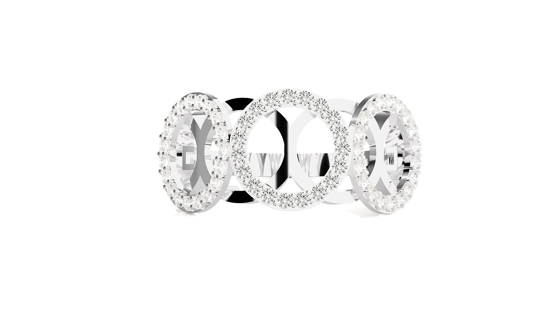 Marvel Dr Strange Overlapping circles High Jewelry Cocktail Ring 3D print model_13