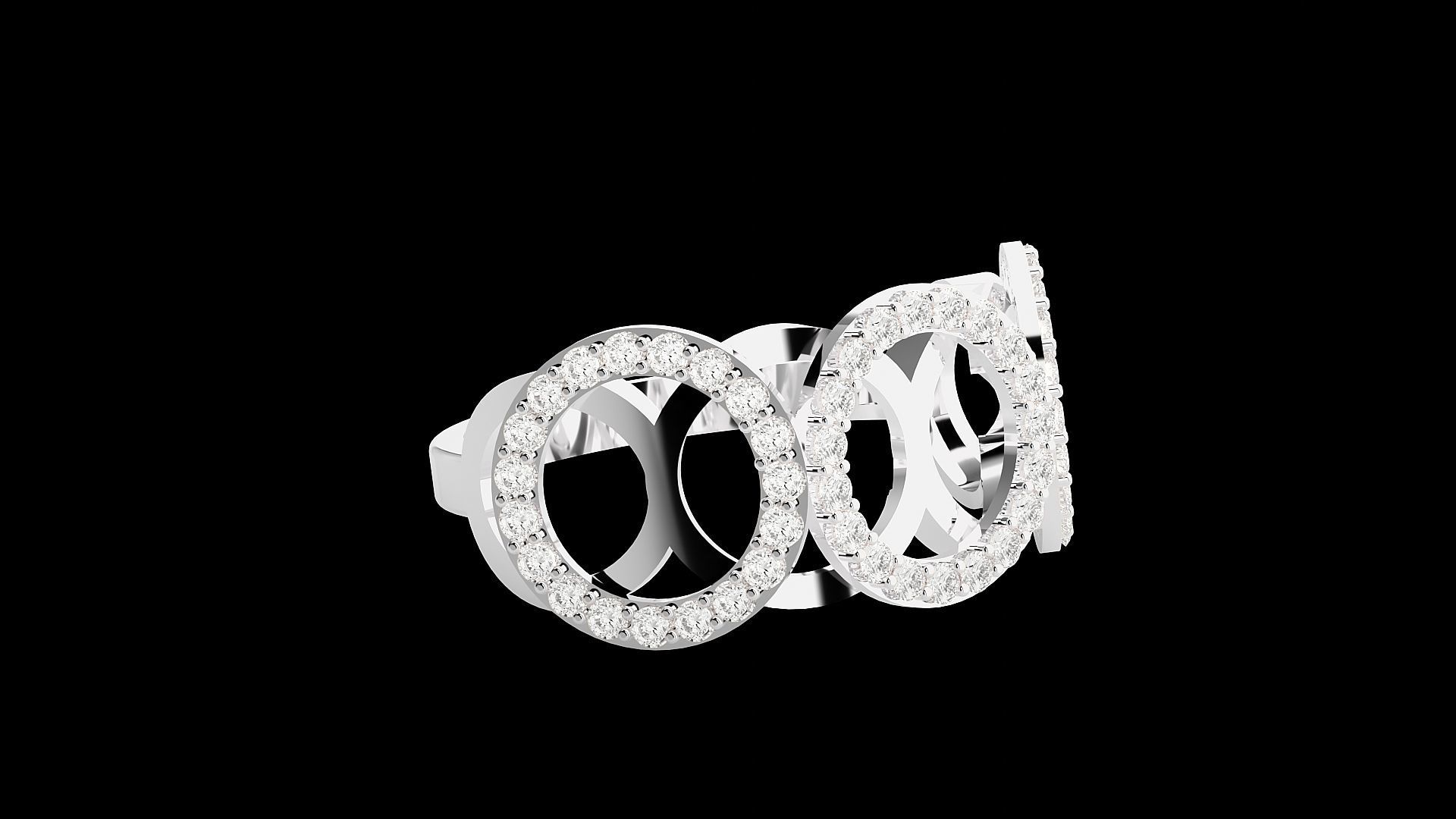 Marvel Dr Strange Overlapping circles High Jewelry Cocktail Ring 3D print model_21