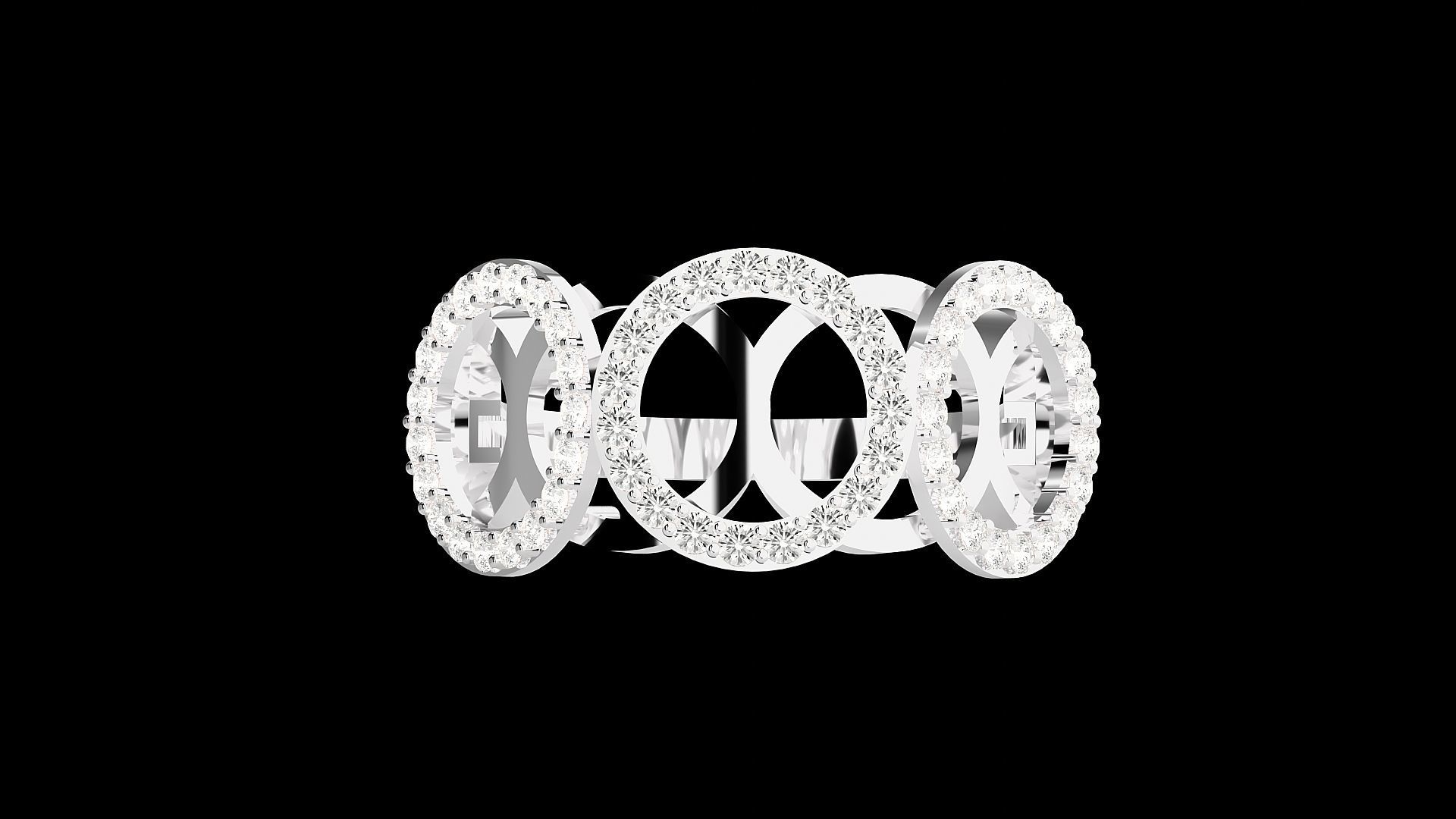 Marvel Dr Strange Overlapping circles High Jewelry Cocktail Ring 3D print model_20