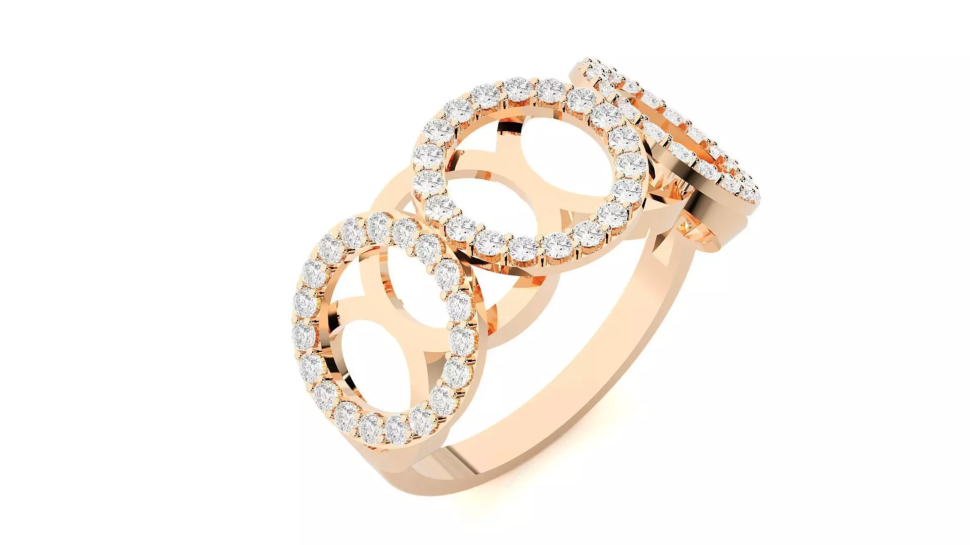 Marvel Dr Strange Overlapping circles High Jewelry Cocktail Ring 3D print model_0