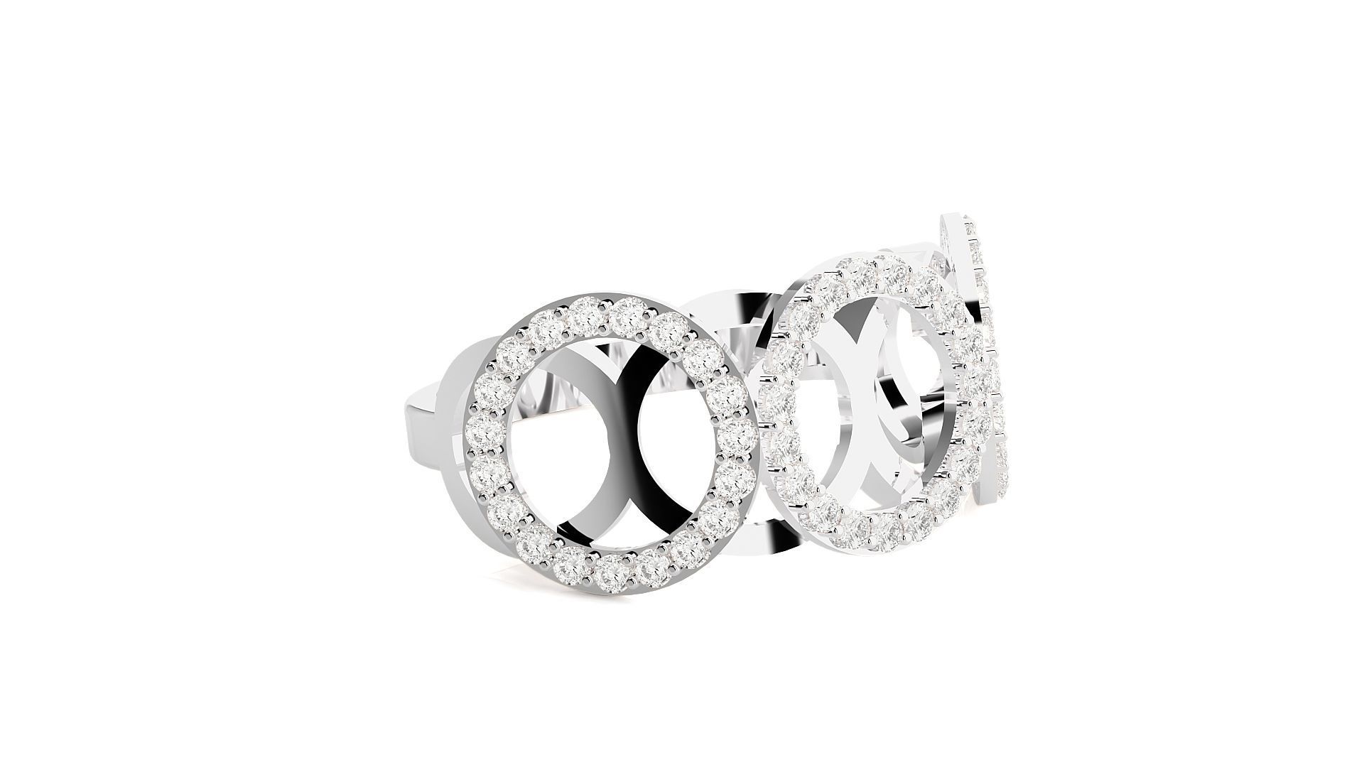 Marvel Dr Strange Overlapping circles High Jewelry Cocktail Ring 3D print model_15