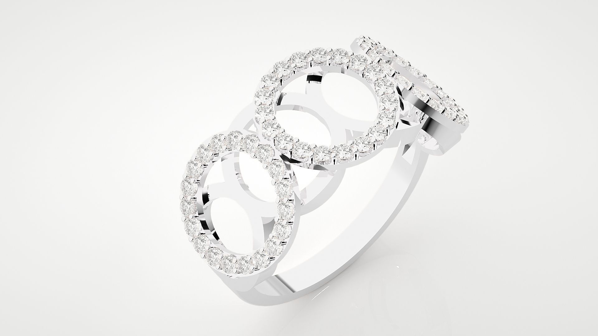 Marvel Dr Strange Overlapping circles High Jewelry Cocktail Ring 3D print model_18