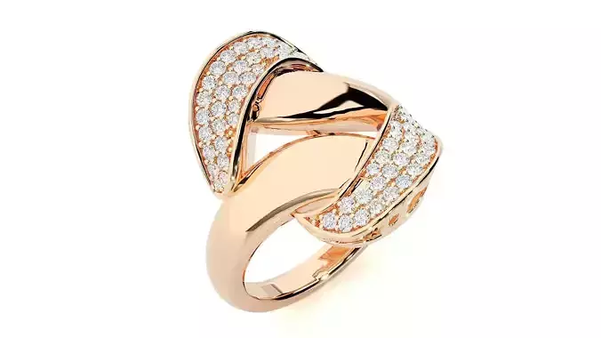 High Jewelry Cocktail Ring 3dm stl renders details